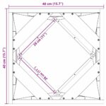 vidaXL Hrantík 2 pcs Čierna 40 x 40 x 40 cm Oceľ – Obrázok 12