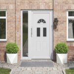 vidaXL Hrantík 2 pcs Biela 40 x 40 x 40 cm Oceľ