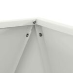 vidaXL Hrantík 2 pcs Biela 40 x 40 x 40 cm Oceľ – Obrázok 8