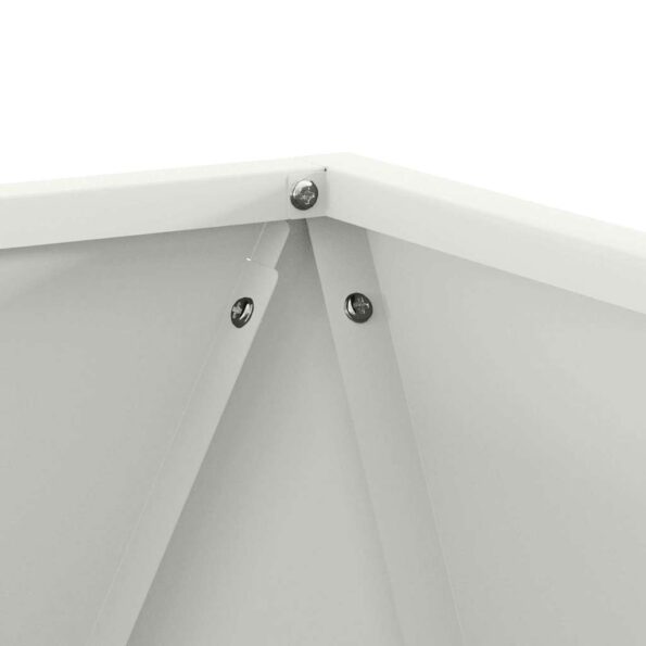 vidaXL Hrantík 2 pcs Biela 40 x 40 x 40 cm Oceľ – Obrázok 8