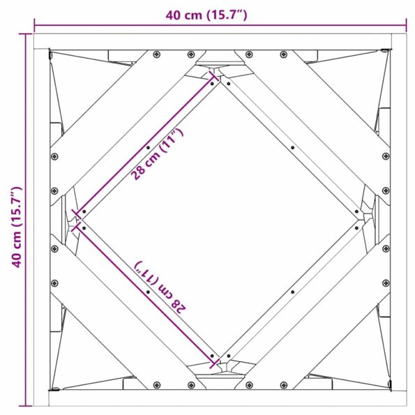 vidaXL Hrantík 2 pcs Antracit 40 x 40 x 40 cm Oceľ – Obrázok 12