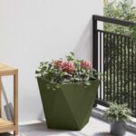 vidaXL Hrantík Olivová zelená 40 x 40 x 40 cm Oceľ