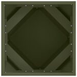 vidaXL Hrantík Olivová zelená 40 x 40 x 40 cm Oceľ – Obrázok 6