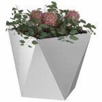 vidaXL Hrantík Strieborná 40 x 40 x 40 cm Pozinkovaná oceľ – Obrázok 3