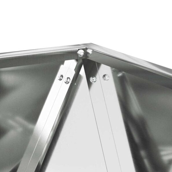 vidaXL Hrantík 2 pcs Strieborná 40 x 40 x 40 cm Pozinkovaná oceľ – Obrázok 8