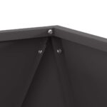 vidaXL Hrantík 2 pcs Čierna 50 x 50 x 50 cm Oceľ – Obrázok 8