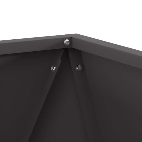 vidaXL Hrantík 2 pcs Čierna 50 x 50 x 50 cm Oceľ – Obrázok 8