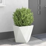 vidaXL Hrantík 2 pcs Biela 50 x 50 x 50 cm Oceľ – Obrázok 4