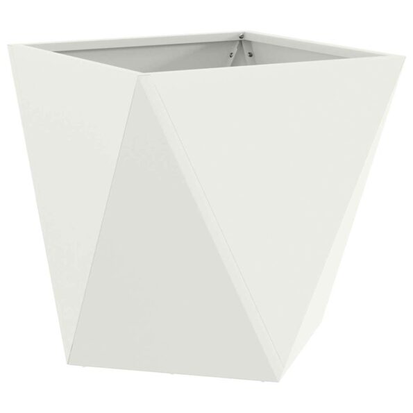vidaXL Hrantík 2 pcs Biela 50 x 50 x 50 cm Oceľ – Obrázok 5