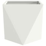 vidaXL Hrantík 2 pcs Biela 50 x 50 x 50 cm Oceľ – Obrázok 6