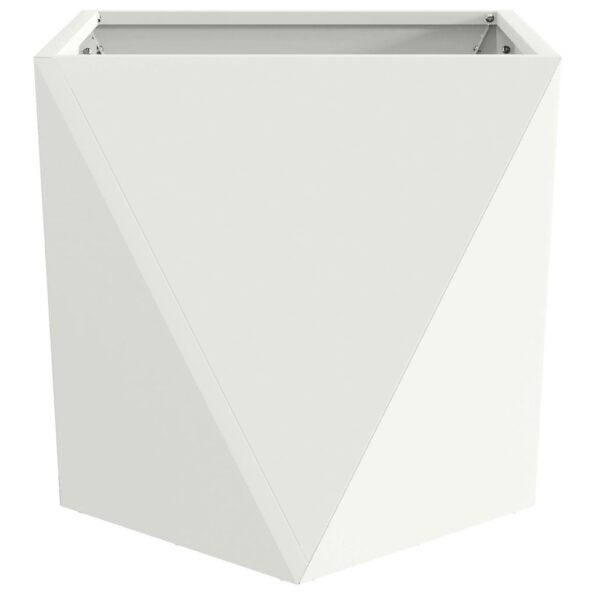vidaXL Hrantík 2 pcs Biela 50 x 50 x 50 cm Oceľ – Obrázok 6