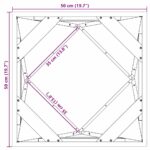 vidaXL Hrantík Antracit 50 x 50 x 50 cm Oceľ – Obrázok 11