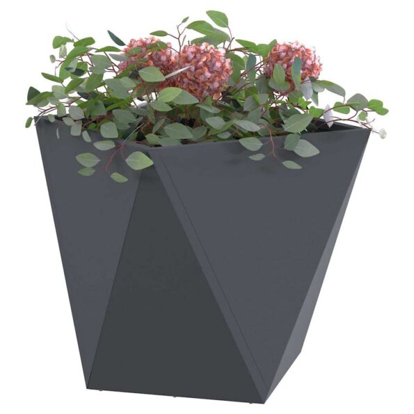 vidaXL Hrantík 2 pcs Antracit 50 x 50 x 50 cm Oceľ – Obrázok 3