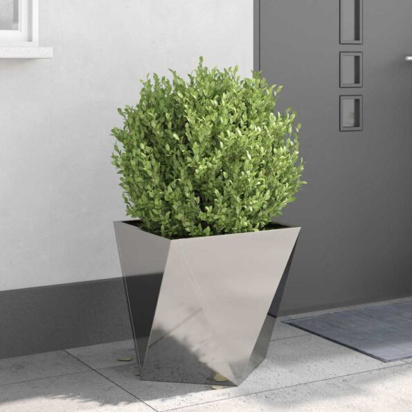 vidaXL Hrantík 2 pcs Strieborná 50 x 50 x 50 cm Nerezová oceľ – Obrázok 4