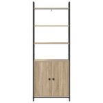 vidaXL Knižnica Sonoma dub 60 x 24 x 161 cm Kompozitné drevo – Obrázok 6