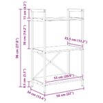 vidaXL Regál na knihy Dymová dub 56 x 34 x 96 cm Kompozitné drevo – Obrázok 11
