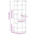 vidaXL Regál na knihy Dymová dub 40 x 29,5 x 115 cm Kompozitné drevo – Obrázok 11