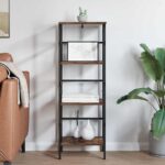 vidaXL Regál na knihy Dymová dub 40 x 29,5 x 115 cm Kompozitné drevo – Obrázok 4