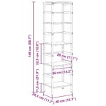 vidaXL Regál na knihy Dymová dub 40 x 29,5 x 149 cm Kompozitné drevo – Obrázok 11