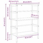 vidaXL Regál na knihy Čierny dub 60 x 29,5 x 81 cm Kompozitné drevo – Obrázok 11