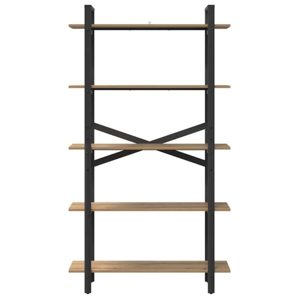 vidaXL Regál na knihy Remeselný dub 100 x 33,5 x 178 cm – Obrázok 5