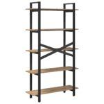 vidaXL Regál na knihy Remeselný dub 100 x 33,5 x 178 cm – Obrázok 7