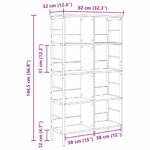 vidaXL Regál na knihy Staré drevo 82 x 32 x 144,5 cm Kompozitné drevo – Obrázok 11