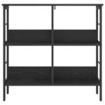 vidaXL Regál na knihy Čierny dub 82 x 32 x 79 cm Kompozitné drevo – Obrázok 5