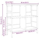 vidaXL Regál na knihy Sonoma dub 82 x 32 x 79 cm Kompozitné drevo – Obrázok 11