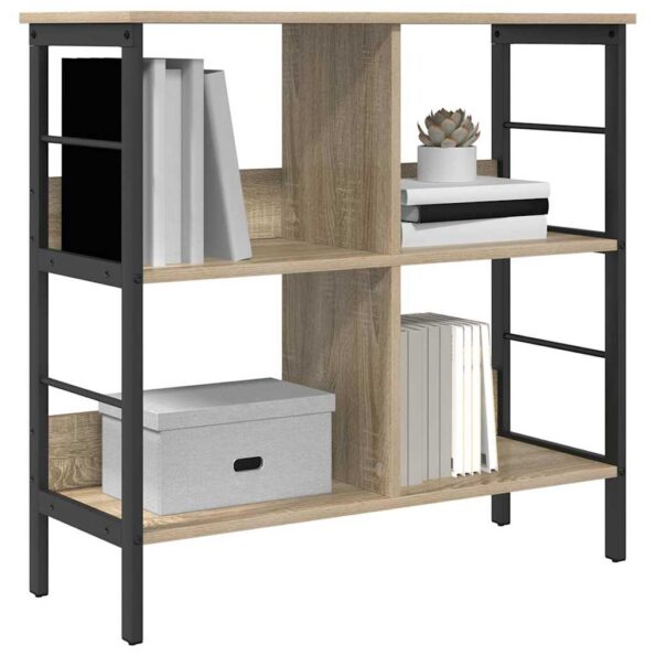 vidaXL Regál na knihy Sonoma dub 82 x 32 x 79 cm Kompozitné drevo – Obrázok 3