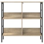 vidaXL Regál na knihy Sonoma dub 82 x 32 x 79 cm Kompozitné drevo – Obrázok 5