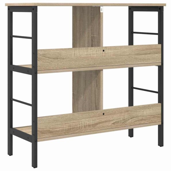 vidaXL Regál na knihy Sonoma dub 82 x 32 x 79 cm Kompozitné drevo – Obrázok 7
