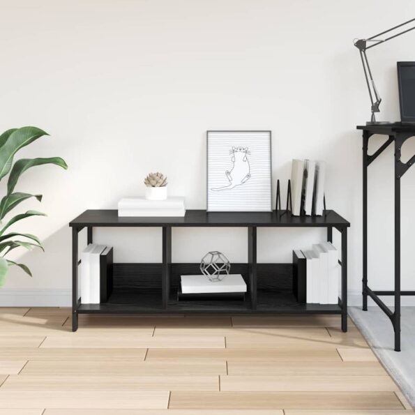 vidaXL Regál na knihy Čierny dub 102 x 32 x 40,5 cm Kompozitné drevo – Obrázok 4