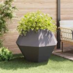 vidaXL Hrantík 2 pcs Čierna 100 x 100 x 80 cm Oceľ – Obrázok 4