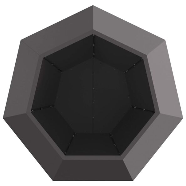 vidaXL Hrantík 2 pcs Čierna 100 x 100 x 80 cm Oceľ – Obrázok 7