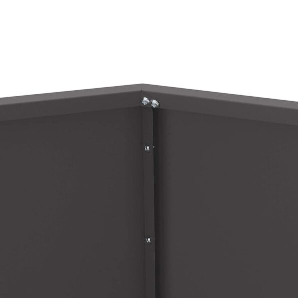 vidaXL Hrantík 2 pcs Čierna 100 x 100 x 80 cm Oceľ – Obrázok 8