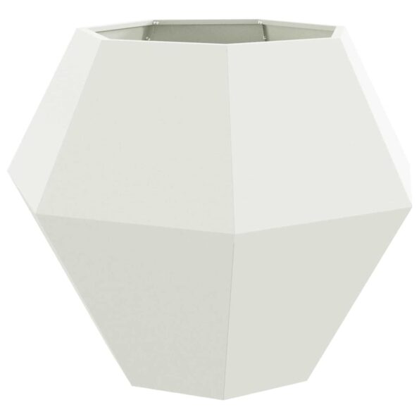 vidaXL Hrantík 2 pcs Biela 100 x 100 x 80 cm Oceľ – Obrázok 5