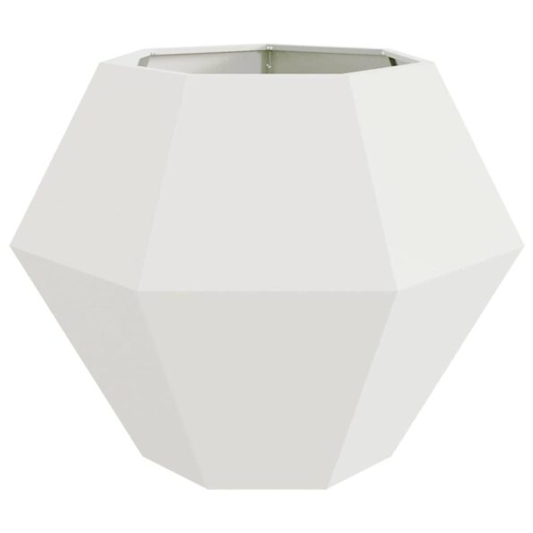 vidaXL Hrantík 2 pcs Biela 100 x 100 x 80 cm Oceľ – Obrázok 6