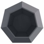 vidaXL Hrantík Antracit 100 x 100 x 80 cm Oceľ – Obrázok 6