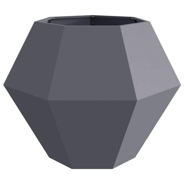 vidaXL Hrantík 2 pcs Antracit 100 x 100 x 80 cm Oceľ – Obrázok 6