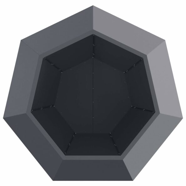 vidaXL Hrantík 2 pcs Antracit 100 x 100 x 80 cm Oceľ – Obrázok 7