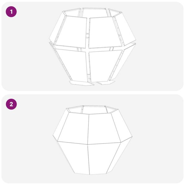 vidaXL Hrantík 2 pcs Antracit 100 x 100 x 80 cm Oceľ – Obrázok 9