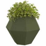 vidaXL Hrantík 2 pcs Olivová zelená 100 x 100 x 80 cm Oceľ – Obrázok 3