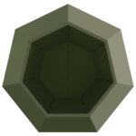 vidaXL Hrantík 2 pcs Olivová zelená 100 x 100 x 80 cm Oceľ – Obrázok 7