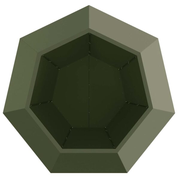 vidaXL Hrantík 2 pcs Olivová zelená 100 x 100 x 80 cm Oceľ – Obrázok 7