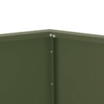 vidaXL Hrantík 2 pcs Olivová zelená 100 x 100 x 80 cm Oceľ – Obrázok 8
