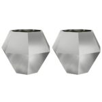 vidaXL Hrantík 2 pcs Strieborná 100 x 100 x 80 cm Pozinkovaná oceľ – Obrázok 2