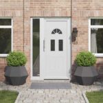 vidaXL Hrantík 2 pcs Čierna 75 x 75 x 60 cm Oceľ