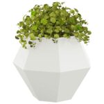vidaXL Hrantík 2 pcs Biela 75 x 75 x 60 cm Oceľ – Obrázok 3