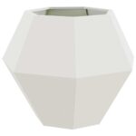 vidaXL Hrantík 2 pcs Biela 75 x 75 x 60 cm Oceľ – Obrázok 5